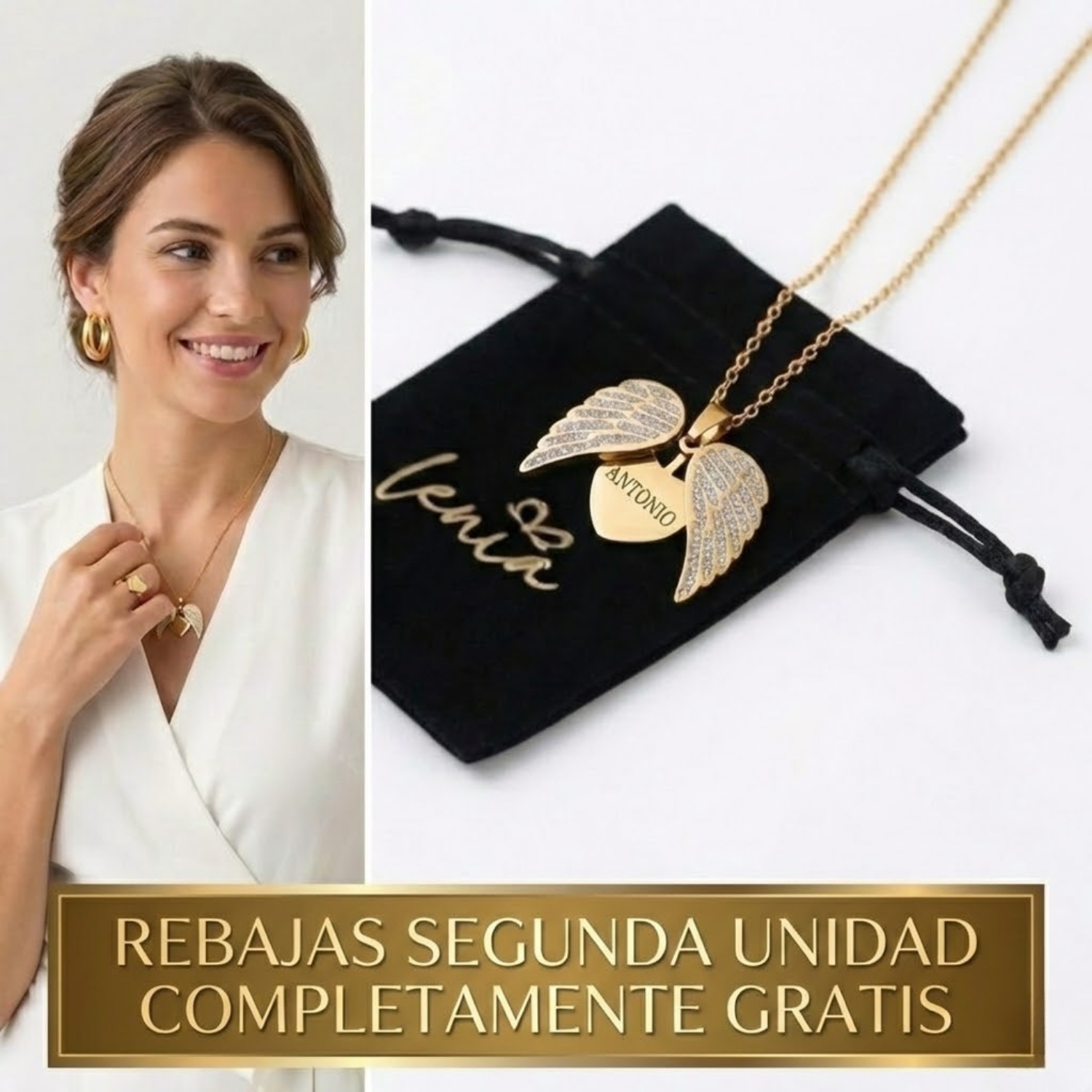 Collar Personalizado Ángel + Segunda Unidad GRATIS