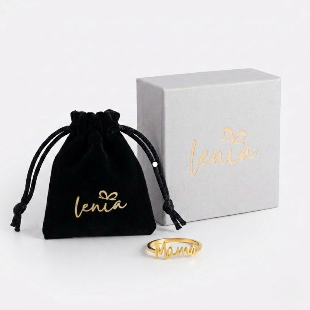 Caja Rosa Real Preservada + Anillo Mamá