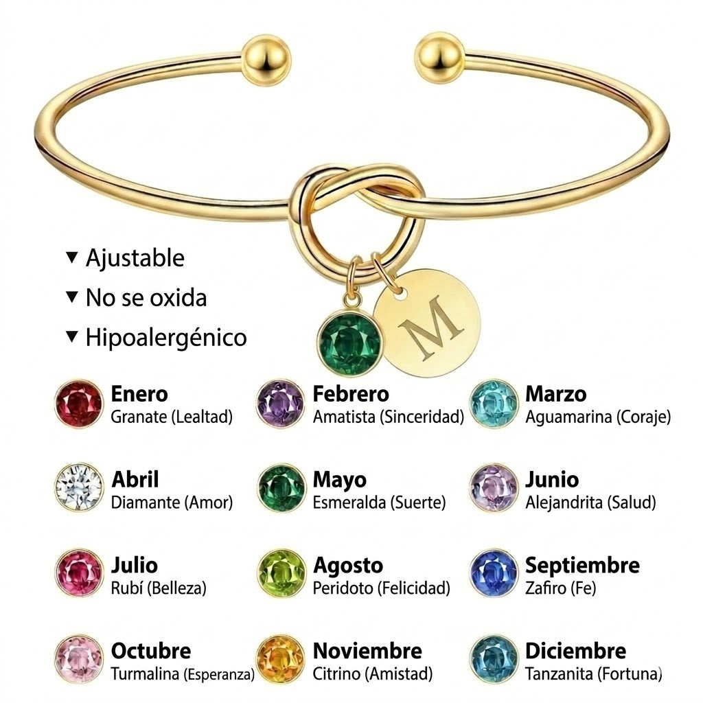 Pulsera inicial + Piedra de Nacimiento