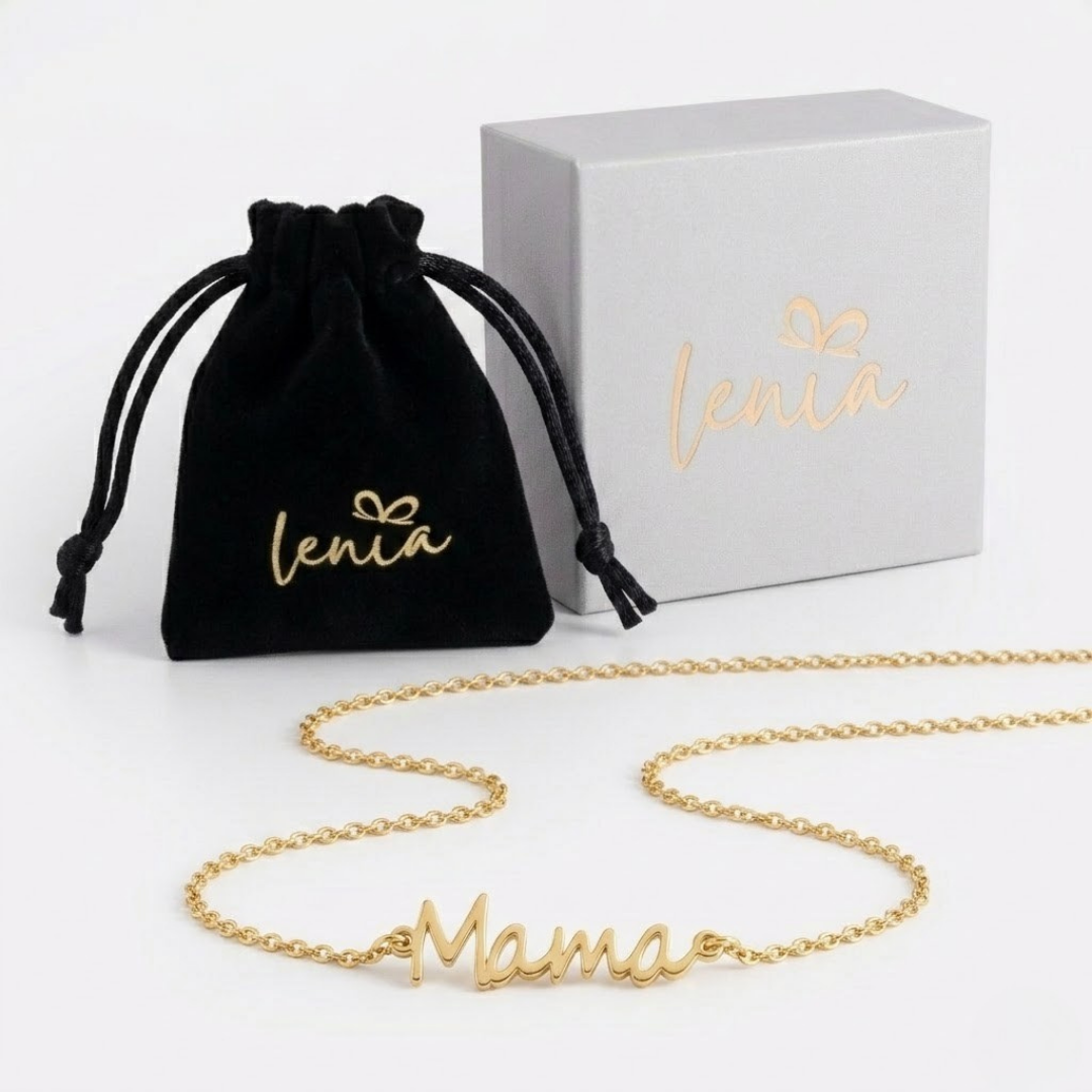 Caja Rosa Real Preservada + Collar Mamá