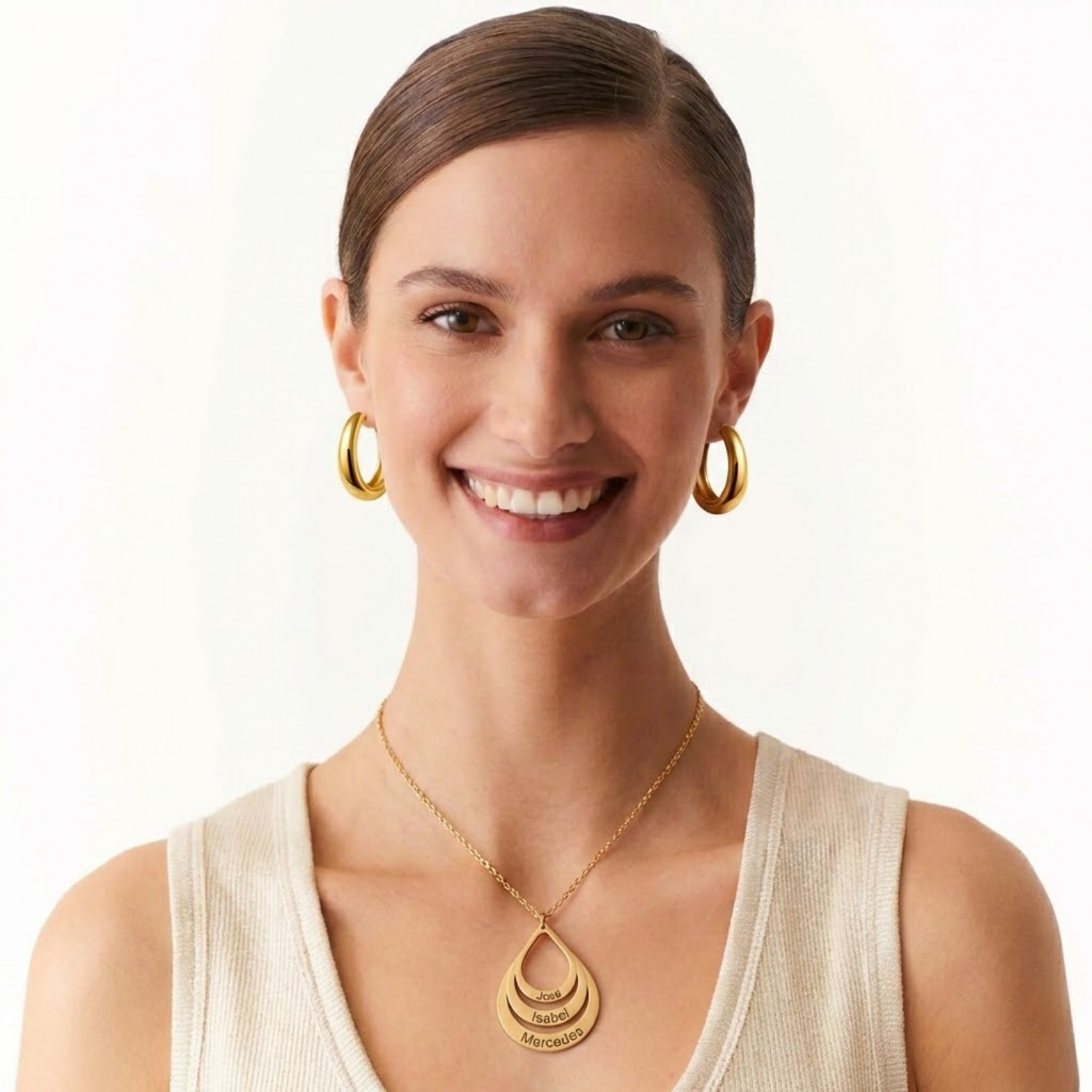 Conjunto Collar Personalizado Love + Aro Luna